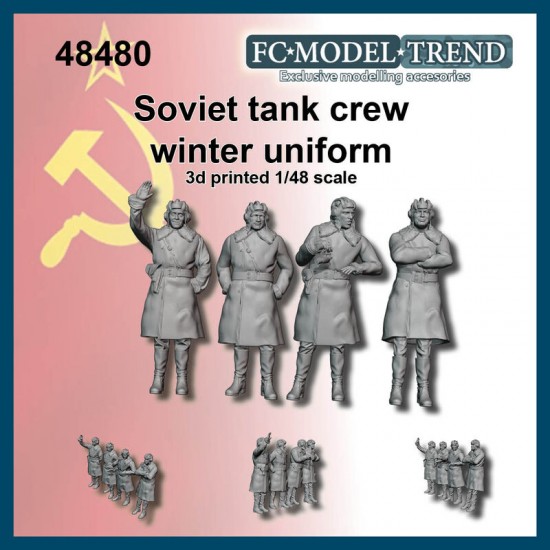 1/48 Soviet Tank Crew In Winter Uniform (3D print)