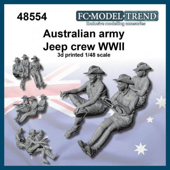 1/48 WWII Australian Jeep Crew