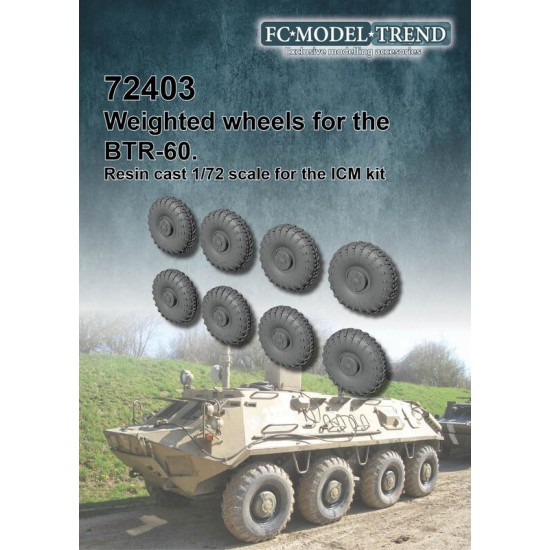 1/72 BTR-60 Weighted Wheels for ICM kit