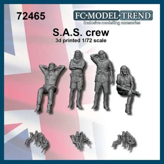 1/72 WWII S.A.S. Crews (3D print)