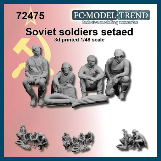 1/72 Soviet Soldiers Seated (4 figures)