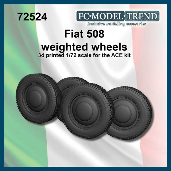 1/72 Fiat 508 Weighted Wheels for ACE kit
