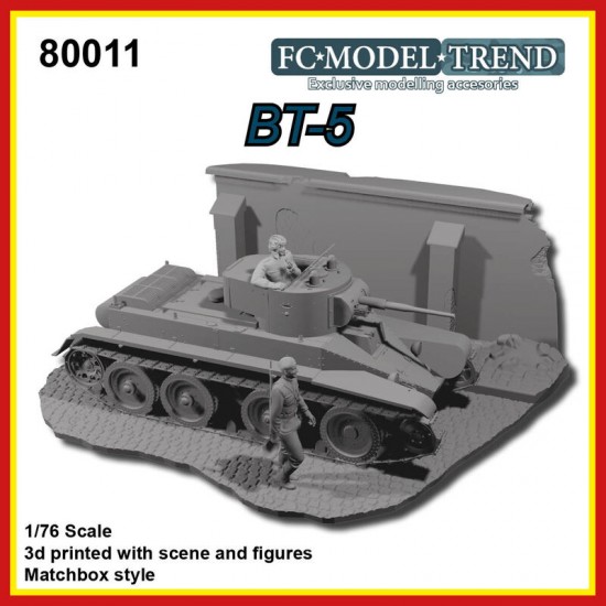 1/76 BT-5 Cruiser Tank w/Diorama