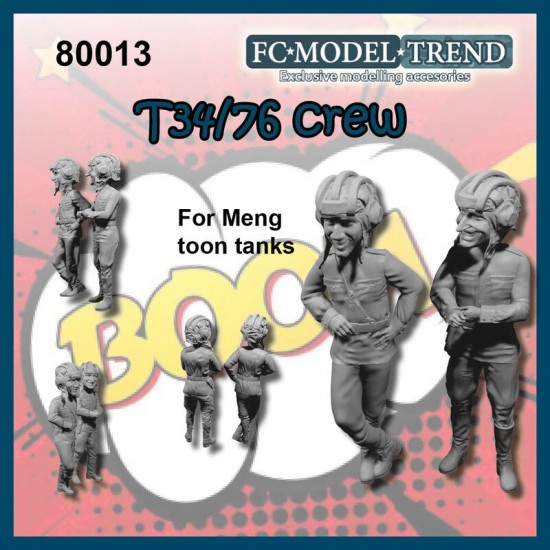 Q Figures - T34/76 Crews for Meng WWT Toon Series