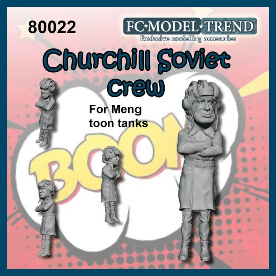 Non-Scale Russian Churchill Crew for Meng Chibi Tank Toon Series