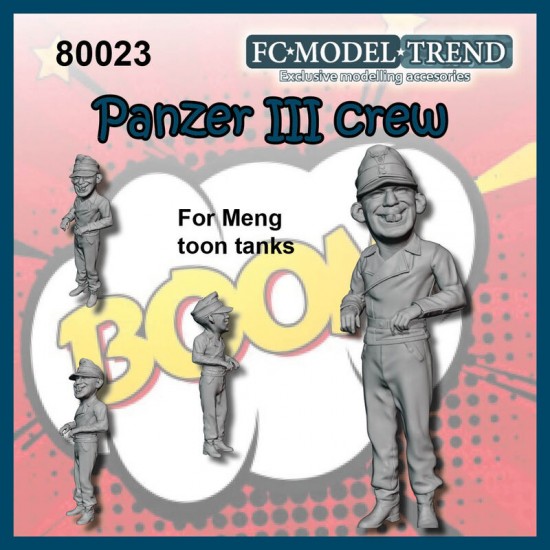 Non-Scale Panzer III Crew for Meng Chibi Tank Toon Series