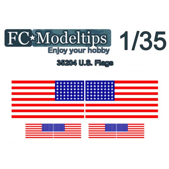 Water-slide Decal for 1/35 Adaptable Flag US
