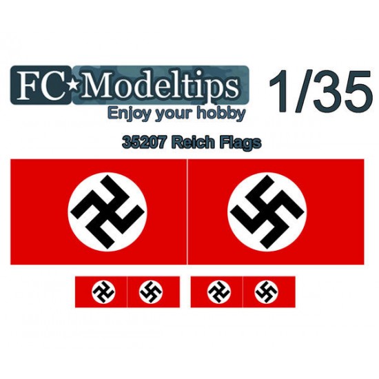 Water-slide Decal for 1/35 Adaptable Decal Flag Reich