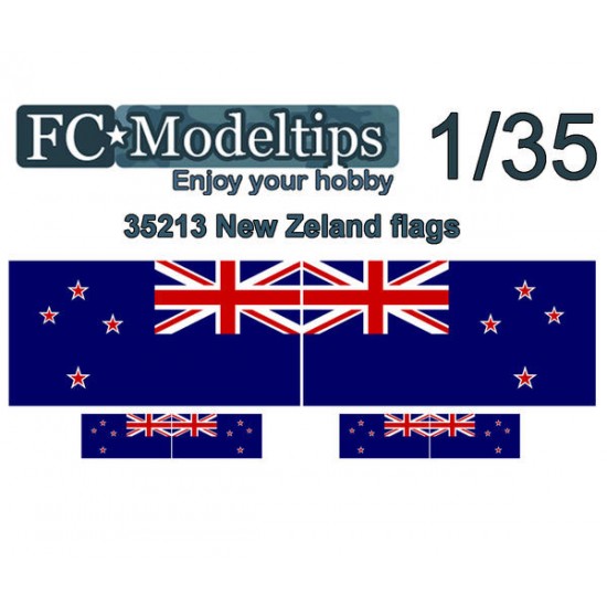Water-slide Decal for 1/35 Adaptable Flags New Zeland