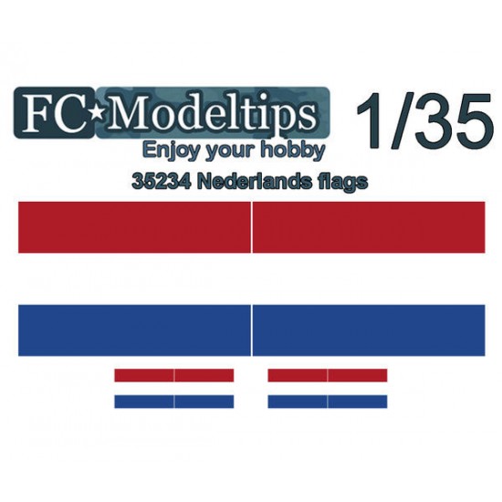Water-slide Decal for 1/35 Adaptable Flags Netherlands
