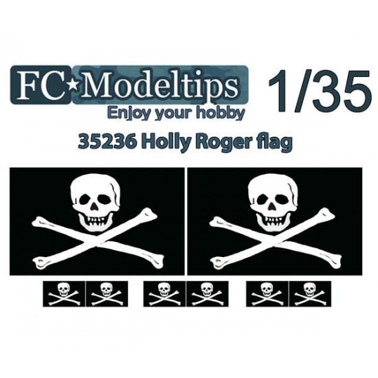 Water-slide Decal for 1/35 Adaptable Flag Jolly Roger