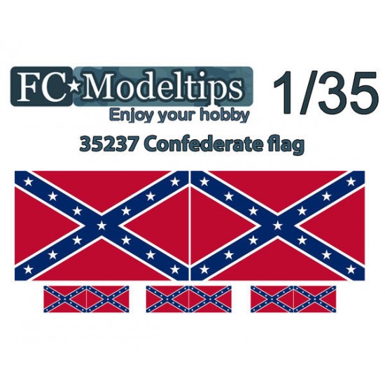 Water-slide Decal for 1/35 Adaptable Flag Confederate