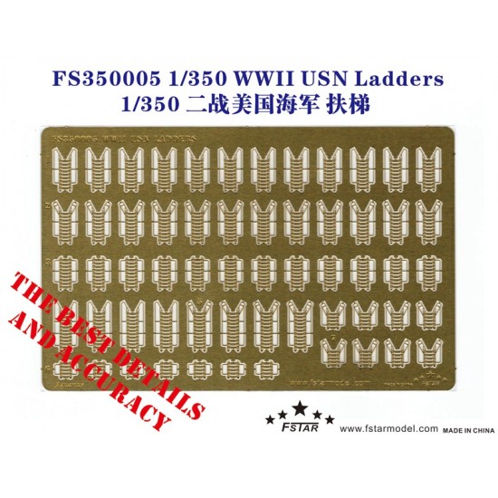 1/350 WWII USN Ladders (1 Photo-Etched Sheet)