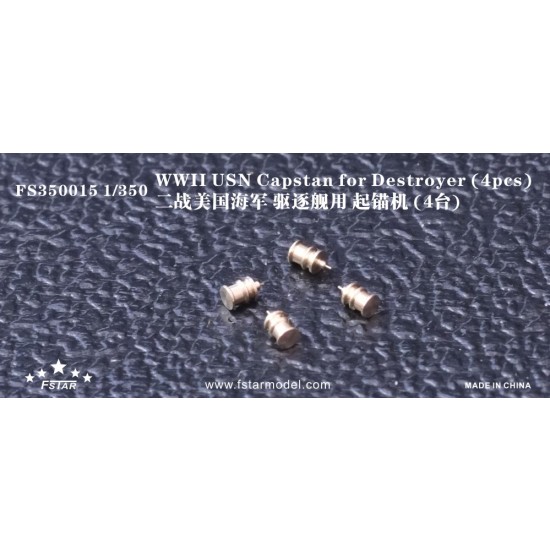 1/350 WWII USN Capstans for Destroyer (4pcs, Brass)