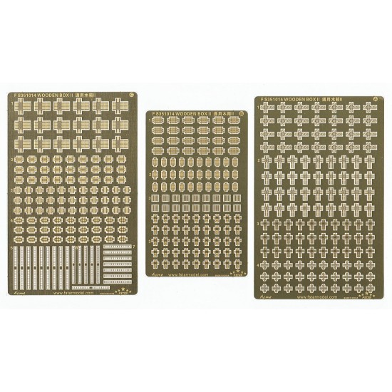 1/350 Wooden Boxes Set II (3 Photo-Etched Sheets)