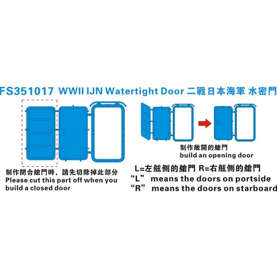 1/350 WWII IJN Watertight Doors (2 Photo-Etched Sheets)