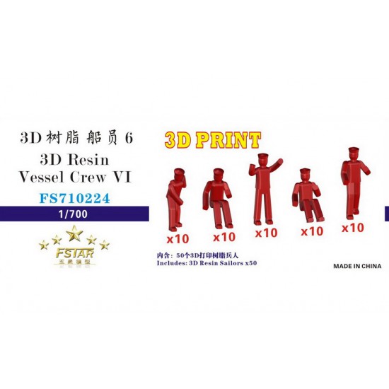 1/700 3D Resin Vessel Crew VI (5 gestures, 50 pcs in total)