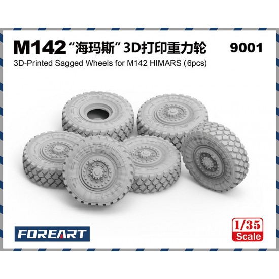 1/35 M142 HIMARS Sagged Wheels (6pcs)