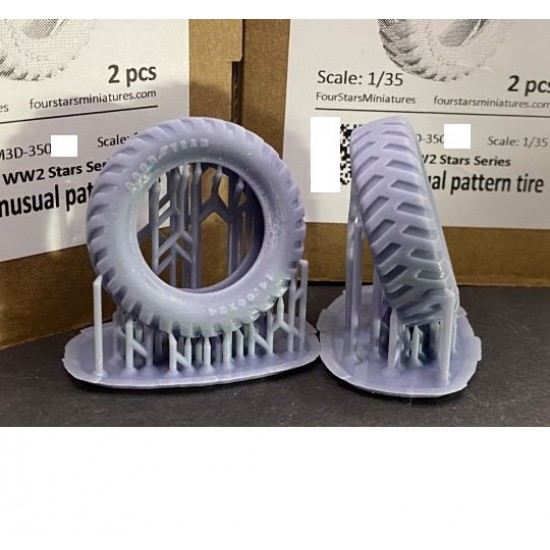 1/35 WWII Unusual Pattern Tyres for Dragon Wagon kits (2pcs)
