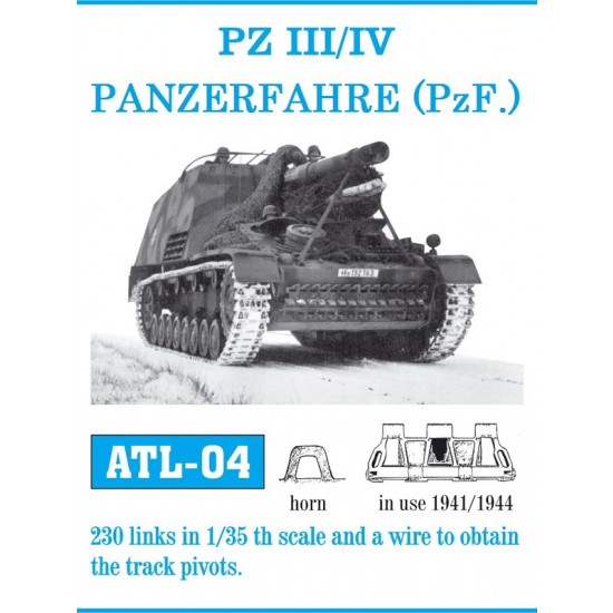 Metal Tracks for 1/35 PZ III/IV / PANZERFAHRE (Pz.F.) (230 links)
