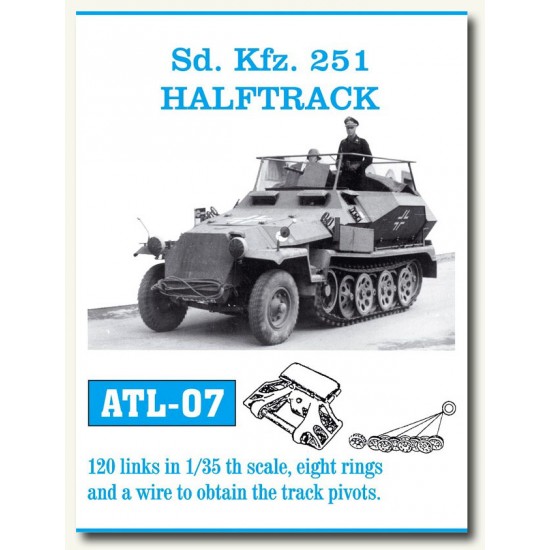 Metal Tracks for 1/35 SdKfz.251 Half-track (120 links)