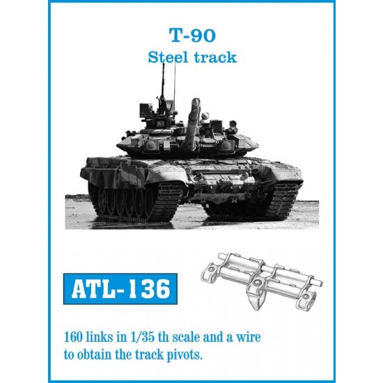 1/35 Soviet T-90 Main Battle Tank Steel Tracks (160 links)