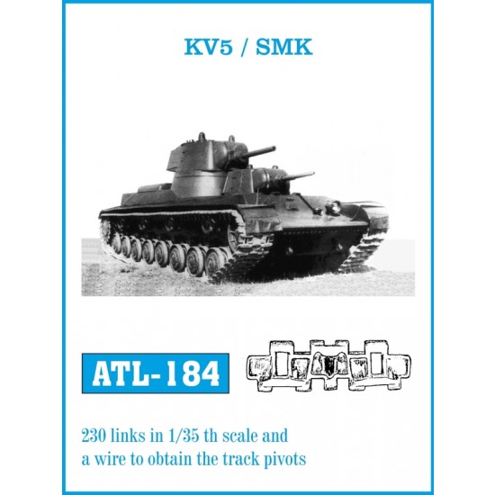 Metal Tracks for 1/35 KV5 / SMK Kliment Voroshilov Tank (230 links and a wire)