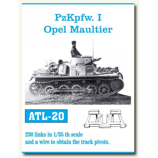 Metal Tracks for 1/35 Panzer I Opel Maultier (230 links)
