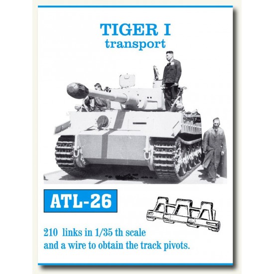 Metal Tracks for 1/35 German Tiger I Transport (210 links)