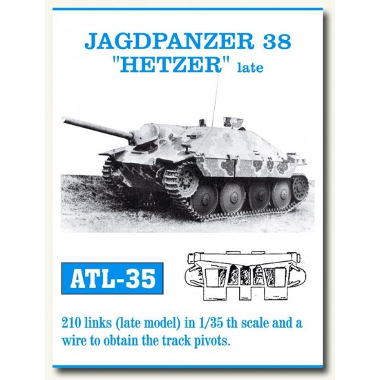 Metal Tracks for 1/35 Jagdpanzer 38 Hetzer Late (210 links)