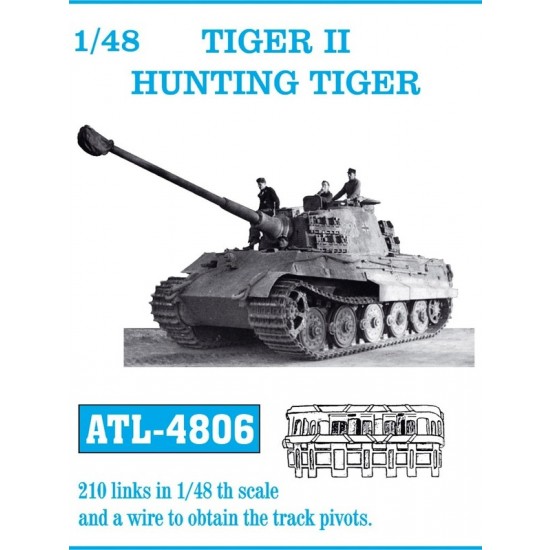 1/48 German Tiger II Hunting Tiger Metal Tracks (210 links)