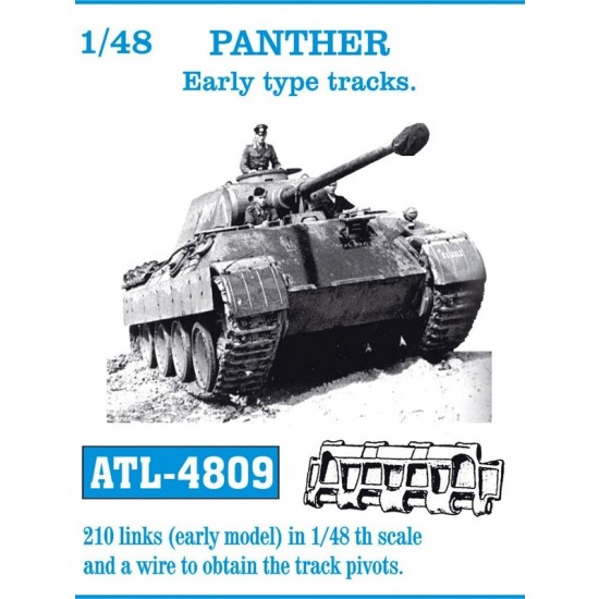 1/48 German Panther Early Type Metal Tracks (210 links)