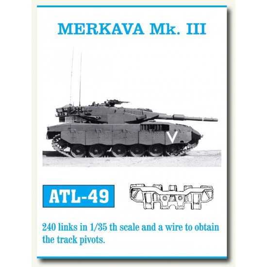 Metal Tracks for 1/35 Israeli Merkava Mk.III (240 links)