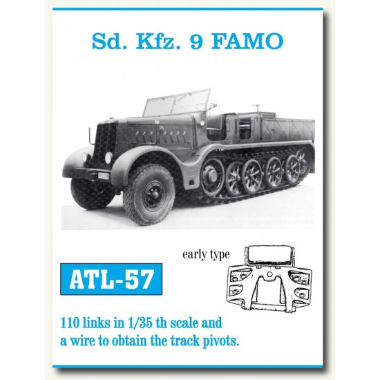 Metal Tracks for 1/35 German SdKfz.9 Famo (Early Type) (110 links)