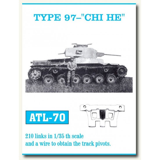 Metal Tracks for 1/35 Japanese Type 97 "Chi-Ha" Tank (210 links)
