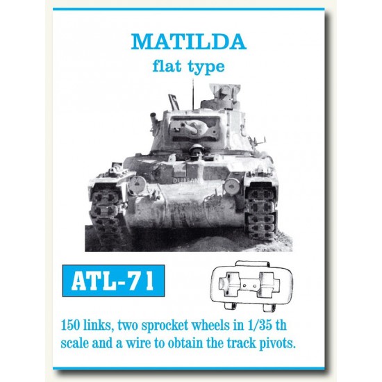 Metal Tracks for 1/35 British Infantry Tank Matilda Flat Type (150 links)