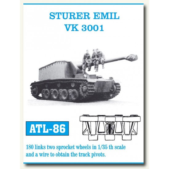 Metal Tracks for 1/35 Sturer Emil/VK 3001 (180 links)
