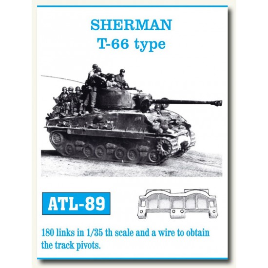 Metal Tracks for 1/35 Sherman T-66 Type (180 links)