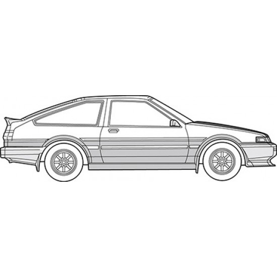 1/24 Toyoya Hachiroku AE86 Trueno with Carbon Hood Decal