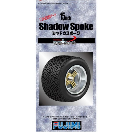 1/24 15inch Shadow Spoke Wheels & Tyres Set