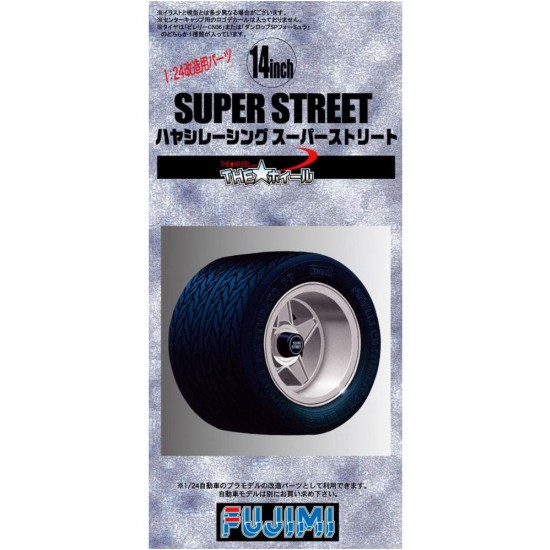 1/24 14inch Hayashi Racing Super Street Wheels & Tyres Set