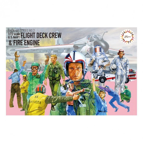 1/72 USN Flight Deck Crews & Fire Engine (FDC-2)