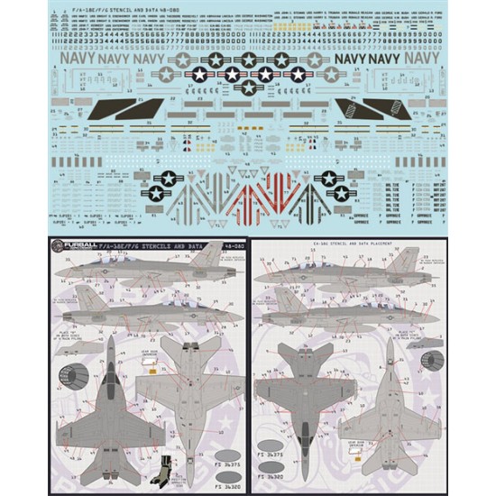 1/48 Boeing F/A-18E/F/G Super Hornet Stencil Set