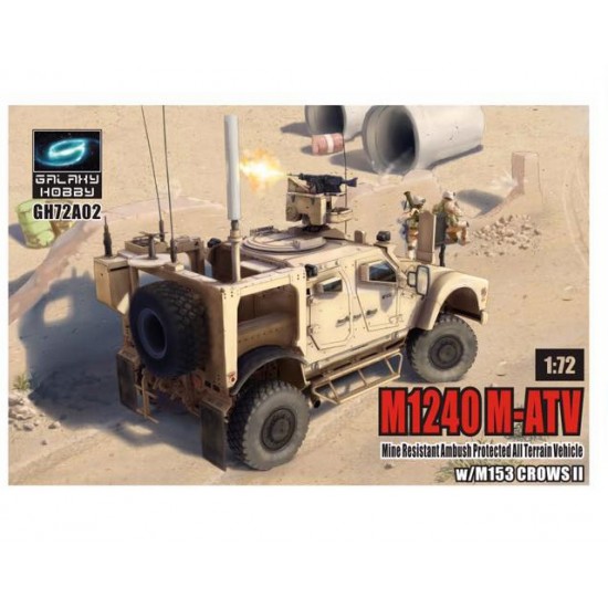 1/72 M1240 M-ATV Mine Resistant Ambush Protected All Terrain Vehicle w/M153 Crows II