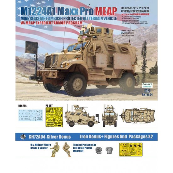 1/72 M1224A1 MaxxPro MEAP MRAP ATV w/O-GPK PE set, Figures & Packages [Silver Bonus]