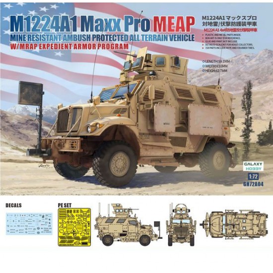 1/72 M1224A1 MaxxPro MEAP MRAP ATV w/Expedient Armour Program