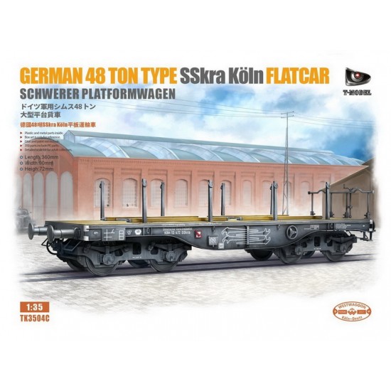 1/35 German 48ton Type SSkra Koln Flatcar Schwerer Platformwagen