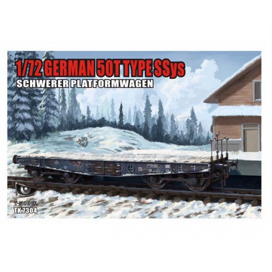 1/72 German 50T Type Ssys Schwerer Plattformwagen