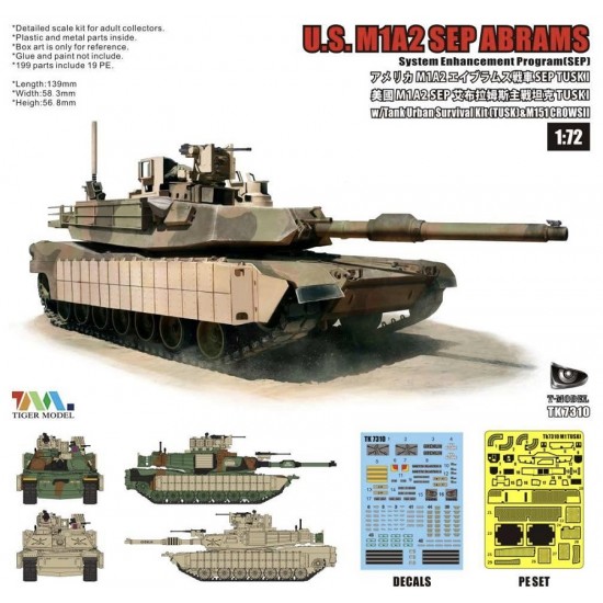 1/72 US M1A2 SEP Abrams System Enhancement Program (SEP) TUSK I w/M153