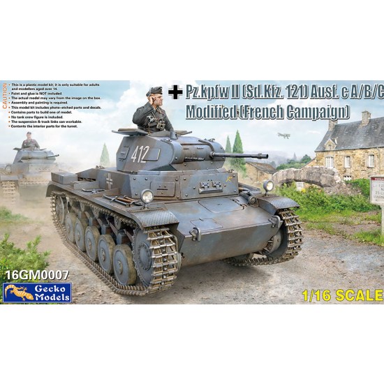 1/16 PzKpfw II (Sd.Kfz. 121) Ausf. C A-B-C Modified (French Campaign)